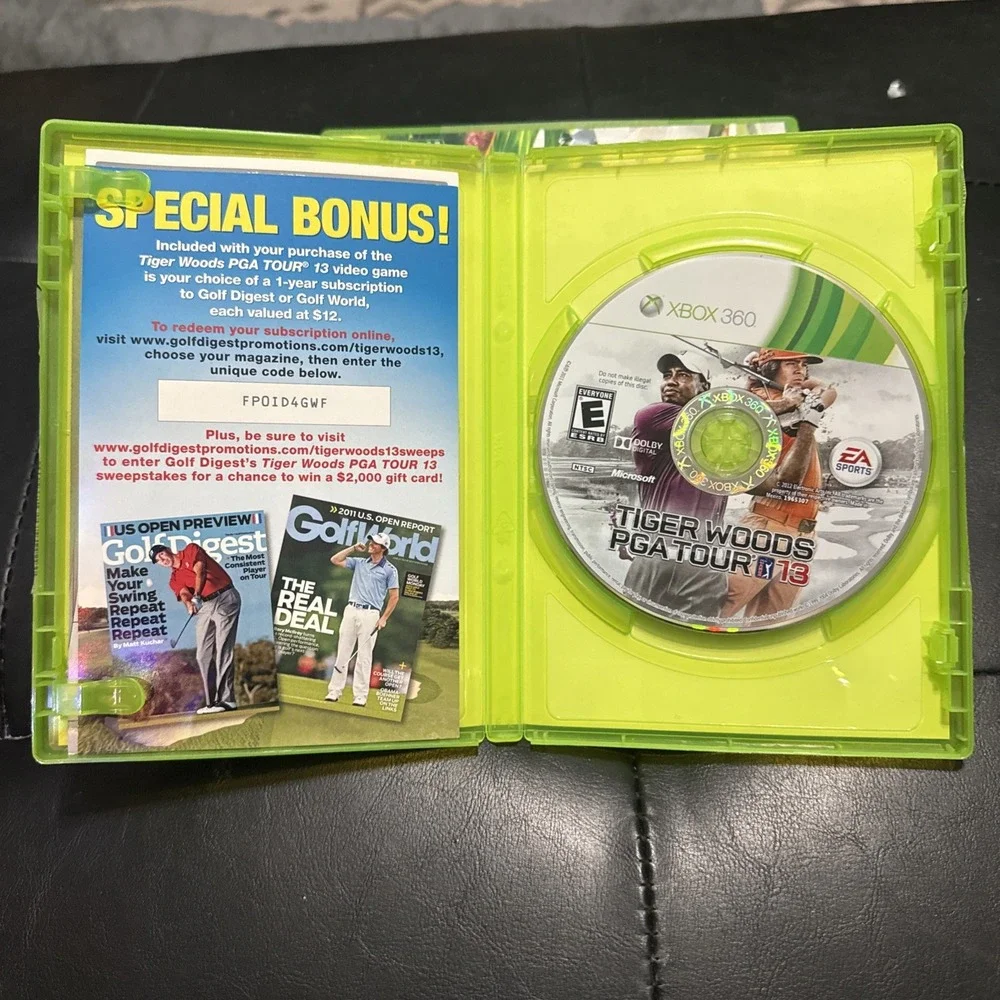 Tiger Woods Lot PGA Tour 09;11;12;&13 Masters - Microsoft Xbox 360 Same Day Ship